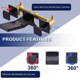 thumbnail image 3 of Wowow Modern Double Handle Wall Mounted Bathroom Faucet with Waterfall Spout in Oil Rubbed Bronze, 3 of 8