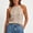 Khaki, variant on Molidfa Women's Halter Sleeveless Breathable Regular Fit Solid Eyelet Lace Crochet Camisole Top Summer Beach Vacation