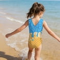 thumbnail image 5 of Shadoumai Girls Swimsuit One Piece Size 6 Front Criss Cross Tankini for Girls Quick Drying Color Block Bathing Suit for Girls Summer Girl's Swimwear Adjustable Wide Straps, 5 of 5