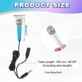 thumbnail image 2 of 2Pcs Mini Microphone, Tiny Microphone with Sponge Cover, Holder and Drawstring Bag Portable(Blue/Gold), 2 of 2
