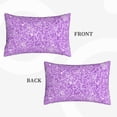 thumbnail image 4 of Balery Lilac Glittering Bedding Queen Pillow Cases - Envelope Closure - Soft Brushed Microfiber Fabric - Shrinkage and Fade Resistant Pillow Cases-20"x30", 4 of 9
