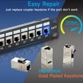 thumbnail image 4 of Panel de conexión Lysymixs Cat7 STP 24 puertos RJ45, rack de 19 pulgadas, 4 of 6