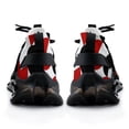 thumbnail image 6 of Geometric Retro Style Black Red White Walking Shoes for Men Woman Lightweight Tennis Fashion Elastic Sports Shoes Cushion Basketball Shoes, 6 of 7