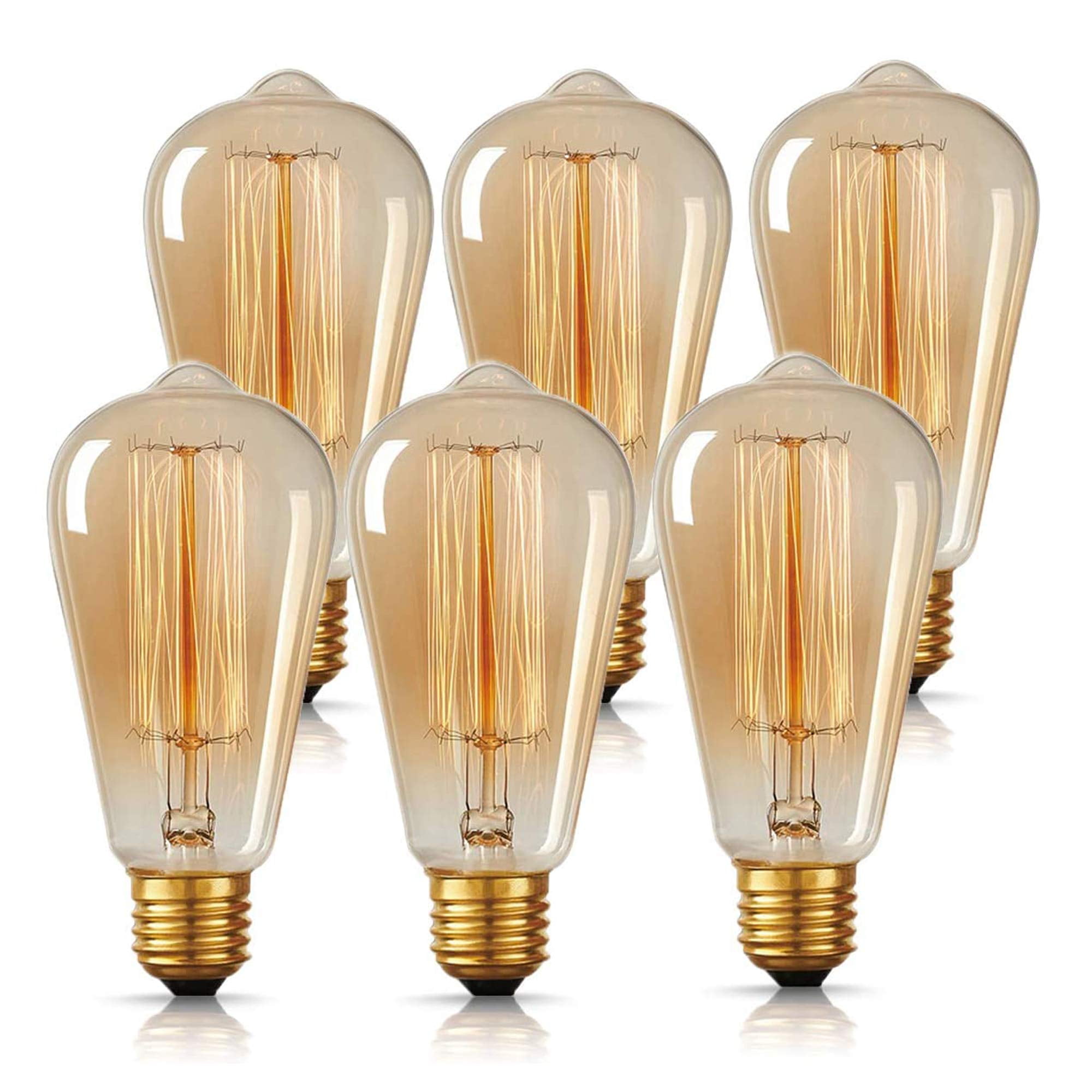 E26 Edison Glass Bulb 40W Retro Industrial Style Home DIY Lighting Dimmable 110V 