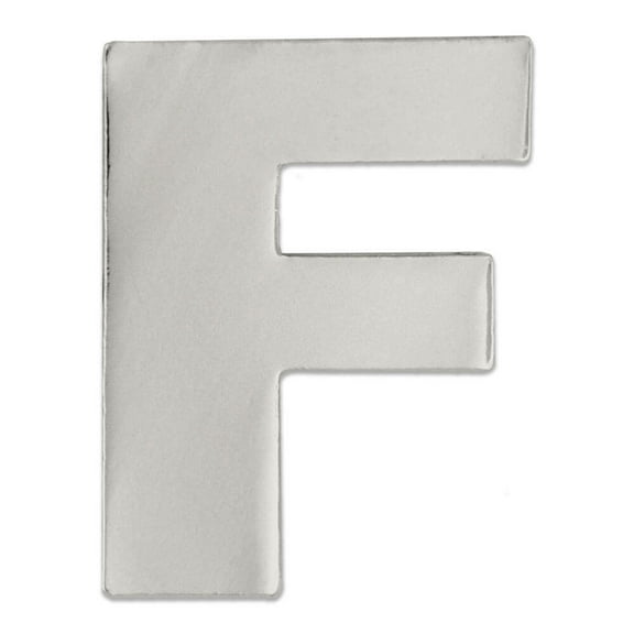 PinMart's Silver Letter F Alphabet Lapel Pin