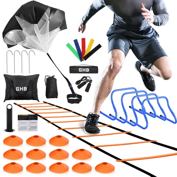 Set de equipo de entrenamiento GHB Agility Ladder con vallas y más