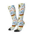 thumbnail image 2 of Balery Insects and Flowers Printed Novelty Socks Men's Women's Crew Socks Sports Socks Knee High Socks Cotton Socks Quirky and Cool Socks, 2 of 9