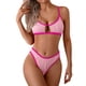 thumbnail image 2 of Trajes de baño Amzcrzy Tankini para mujer, trajes de baño, trajes de baño, bikini para mujer, moda de primavera 2025, traje de baño dividido con cuello colgante, trajes de baño rosa, L, 2 of 8