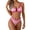 Pink, variant on Jamicy Womens Bathing Suits 2 Piece Hot Spring Wear Women's V Wired Bikini Set Colorblock Ribbed Swimwear High Cut Two Piece Swimsuit Bathing Suit