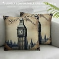 thumbnail image 3 of Nawypu  World Famous Building  Pack Cushion Cover London Paris Pisa Rome Vintage Pattern Square Decor Pillow Shams for Home Sofa Decorative Throw Pillow Case, 3 of 5
