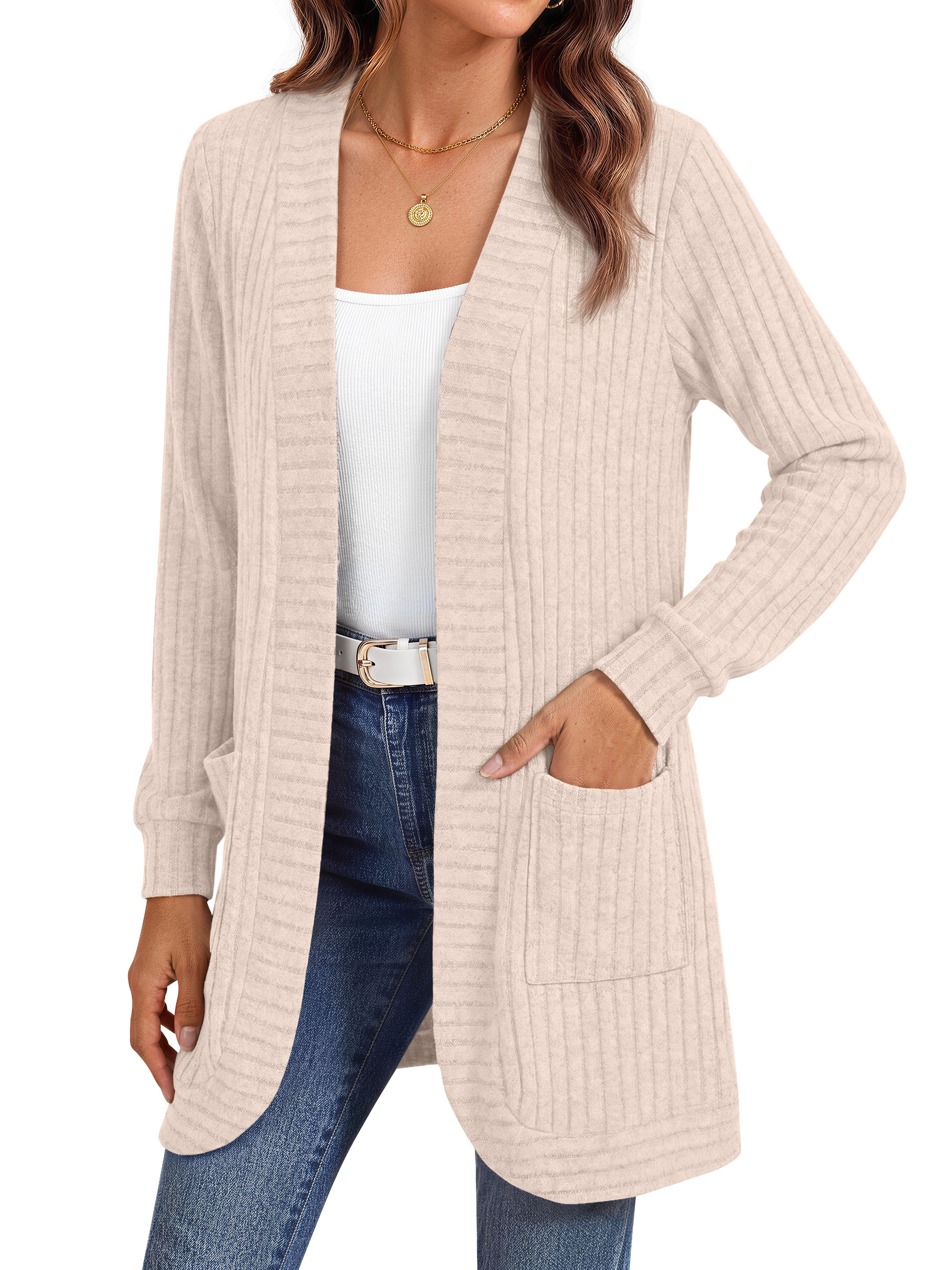 Fantaslook Women's Open Front Cardigan Sweater, Long Sleeve photo 2