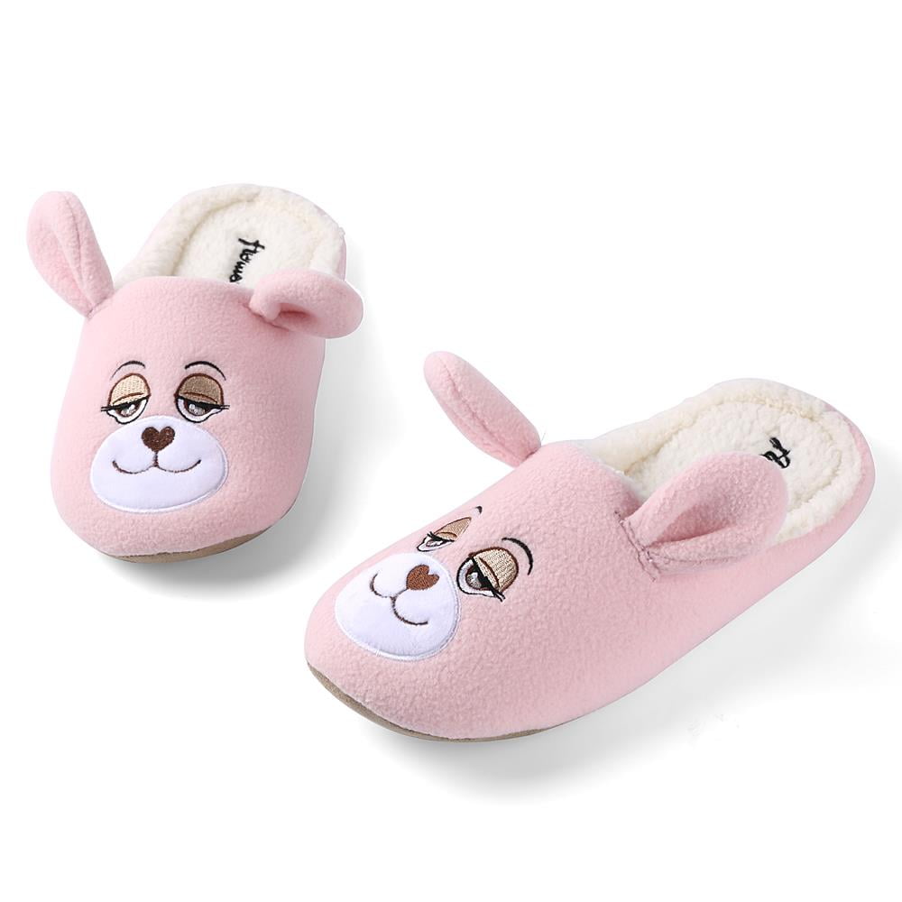 Aerusi Toddler Flopsy Teddy Bear Indoor Slippers