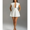 thumbnail image 5 of NJWS Women Sexy Mini Dress Deep V Neck Cap Sleeve A Line Dress Short Formal Dresses Party Club, 5 of 5