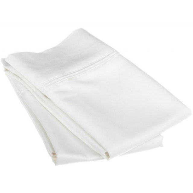 Egyptian Cotton 1200 Thread Count Solid Pillowcase Set King-White