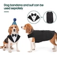 thumbnail image 3 of Set de traje de esmoquin y pañuelo Kuoser para perros grandes, 3 of 7