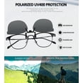 thumbnail image 4 of Joopin Polarized Clip On Sunglasses Over Eyeglasses for Men Women UV Protection(Mirrored Silver), 4 of 9
