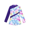 thumbnail image 4 of Sholeno Girls Mock Neck Long Sleeves Gymnastics Leotard Ballet Dance Tumbling Unitards Biketards Floral 14, 4 of 7