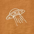 thumbnail image 2 of Dalix UFO Embroidered Cotton Relaxed Boxy Fit Short Sleeve Crewneck Tee Shirt Mens in Toast S Small, 2 of 5