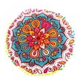 thumbnail image 2 of Retap 17inch Home Round Pillow Case Mandala Geometric Meditation Floor Cushion Cover #010, 2 of 4