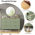 thumbnail image 6 of Garvee Modern Fluted 6-Drawer Dresser – Large White Wood Chest of Drawers with Gold Handles, Bedroom Storage Organizer for Clothes & Essentials, Stylish Dresser for Living Room, Hallway & Entryway, 6 of 8