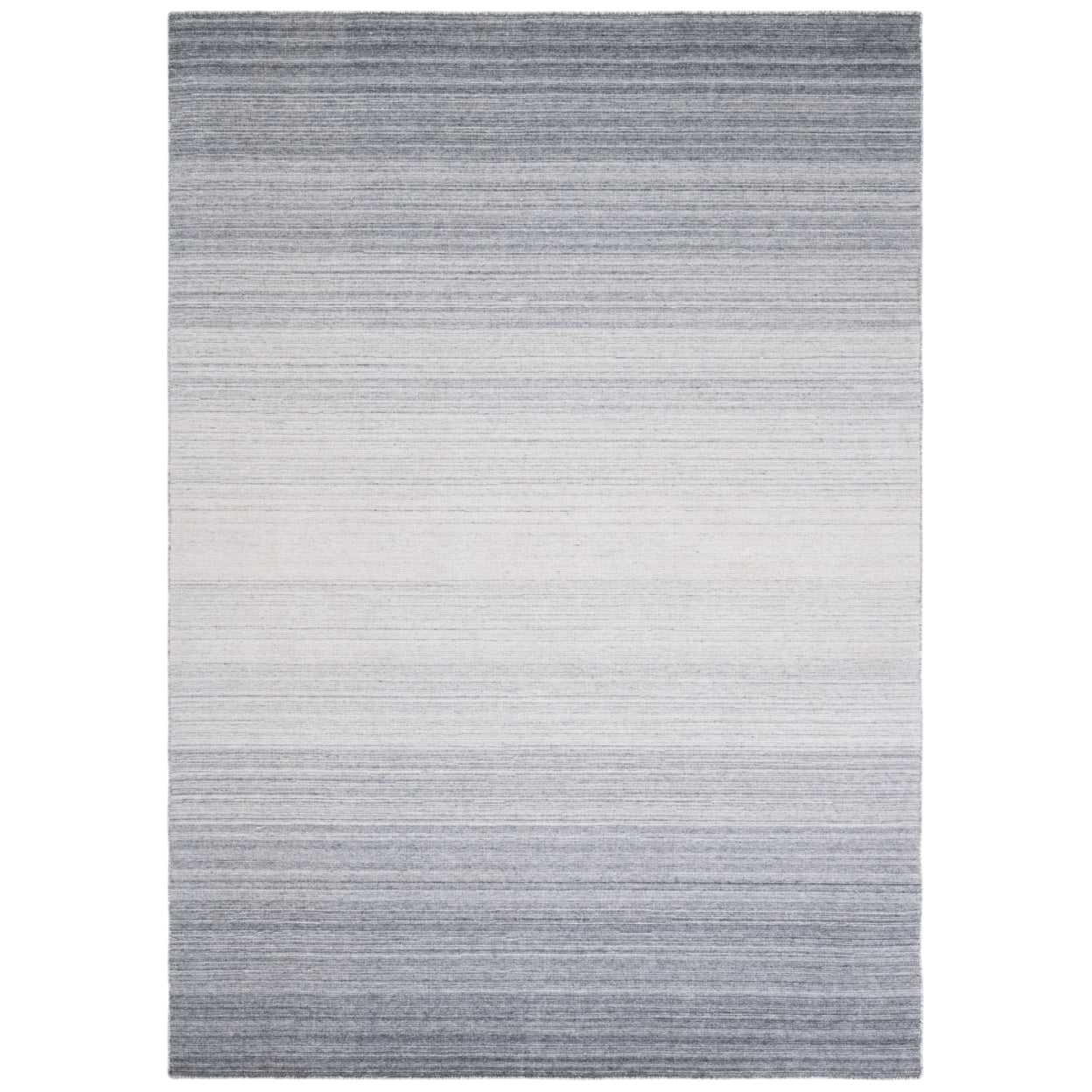 SAFAVIEH Kilim Cayley Striped Polyester Area Rug, Dark Grey/Ivory, 8' x 10'