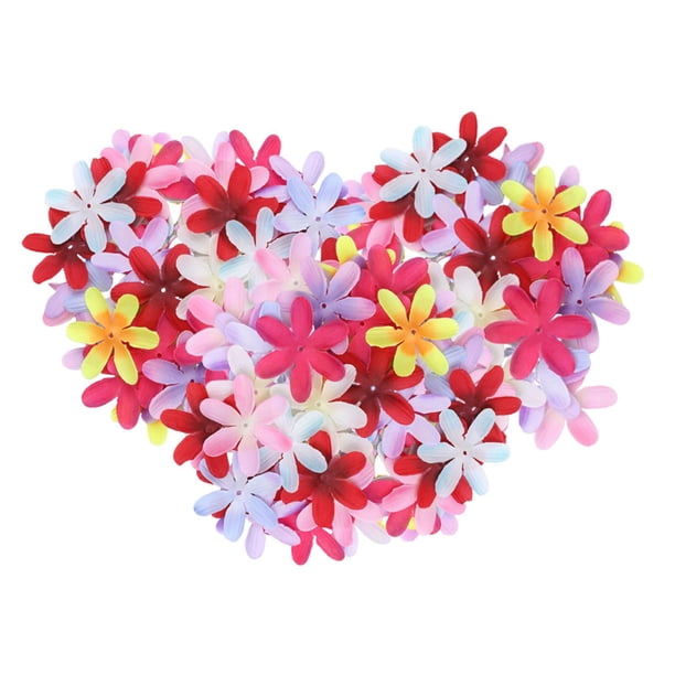 300 piezas de pétalos de flores artificiales de simulación reutilizables para pared exterior de jardín color mezclado