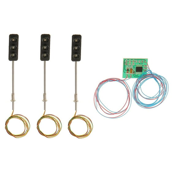 3x Model 50mm Traffic Signal Lights 5-6V Layout Train Street Diorama