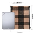thumbnail image 2 of Leisure Draw String Mouth Backpack 16 X 14 Woven Band Durable Not Easy To Fall Off In Travel Portable Draw String Design Saddlebrown Buffalo Plaid Check Tartan Scotland_1, 2 of 8