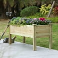 thumbnail image 3 of LuxenHome 20.1 H Unfinished Fir Wood Raised Garden Bed Planter, 3 of 9