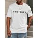 thumbnail image 2 of Camiseta informal de cuello redondo con estampado "VICTORY" para hombre, ideal para verano y primavera. Ideal para adultos, hombres, mujeres, adolescentes, jóvenes y para el tiempo libre., 2 of 4