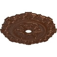thumbnail image 3 of 33 1/4"OD x 3 5/8"ID x 1"P Scroll Medallion (Fits Canopies up to 3 5/8"), Hand-Painted Copper Penny, 3 of 6