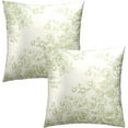 thumbnail image 2 of Chinoiserie Flowers Throw Pillow Covers 20x20 Inch, 2 Pcs Vintage Green Floral Decorative Pillowcases Double-Sided Square Cushion Cover for Couch Sofa Bed Outdoor Home Decor, 2 of 6
