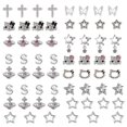 thumbnail image 1 of Colgantes para uñas Rythsans Y2K, 56 unidades, diamantes de imitación plateados, 1 of 4