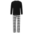 thumbnail image 3 of AIGUR Family Christmas Pajamas, Family Matching Christmas Pajama Set Long Sleeve Round Neck Tops/Romper Plaid Print Trousers, 3 of 11