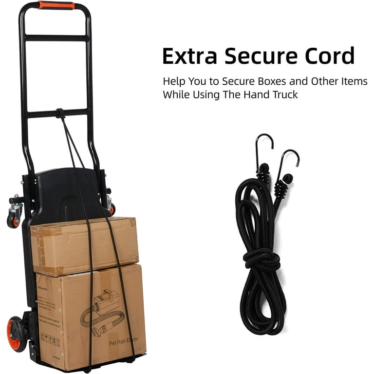 Folding Hand Truck Dolly Cart with Wheels Luggage Cart Trolley for Moving  330lbs – Tacos Y Mas