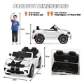 thumbnail image 4 of Dodge Electric Ride on Cars for Kids, 24V Licensed Dodge Durango Powered Ride on Toy with Parent Remote Control, Electric Car Vehicle for Boys 3-6 w/Music Player/LED Light/Safety Belt, White, 4 of 12