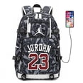 thumbnail image 1 of Nba Jordan 23 Backpack Waterproof Rucksack Large Capacity School Bag With Usb Port, 1 of 1