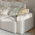 thumbnail image 3 of BizChair Luxury Modular Sectional Sofa Right Side with Arm Rest, Cream, 3 of 13