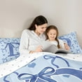 thumbnail image 5 of Castle Fairy 2-Piece Twin Size Comforter Set, Monogram Initial Letter D Bow Print, 5 of 8