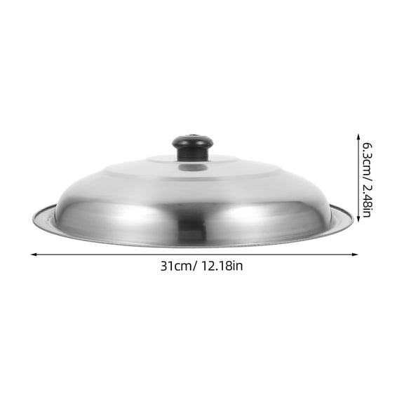 OFFIGAM Stainless Steel Round Dome Lid Compatible with Pots, Frying Pans, and Skillets for Efficient Cooking