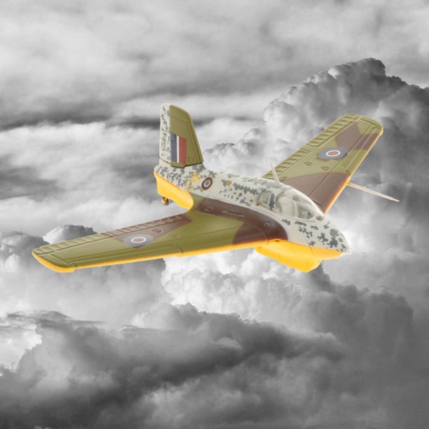 Modelo 1/72 a presión de aleación con soporte de exhibición adornos de decoración de mesa regalos , ME163B CUTICAT Avión de combate