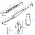 thumbnail image 4 of Kit de Fixation de Voile d'Ombrage, Kit de Fixation de Voile d'Ombrage en Acier Inoxydable pour Triangle et Carré, Rectangle, Accessoires de Fixation de Voile d'Ombrage (M5), 4 of 4