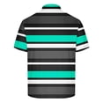 thumbnail image 5 of ZCFZJW Mens Striped Color Block Print T-Shirts Lightweight Casual Summer Short Sleeve Button up V Neck Henley Shirts Loose Regular Fit Comfy Workout Tees Tops Multicolor#04 XL, 5 of 5
