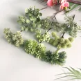 thumbnail image 2 of 6 uds./10 uds. Jarrones de piñas de plástico verde para decoración del hogar, coronas de flores decorativas para bodas, manualidades navideñas, plantas artificiales, 2 of 5