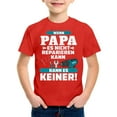 thumbnail image 4 of WERYOUNG T-Shirts Filles Garçons Été Décontracté Fête des Pères Lettre Imprimée Col Rond Manches Courtes T-Shirts Filles Mignons Tee-Shirts, Rouge, 8-9 Ans, 4 of 4
