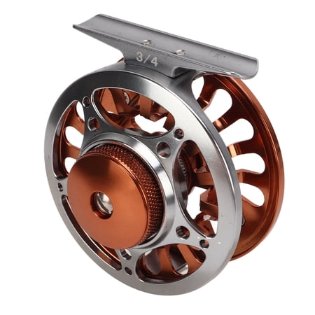YAHHU CNC Machined Fly Fishing Reel 3/4 Size Lightweight Aluminum Alloy 3 Bearings Efficient Braking System Two Colors Outdoor Fishing Accessories
