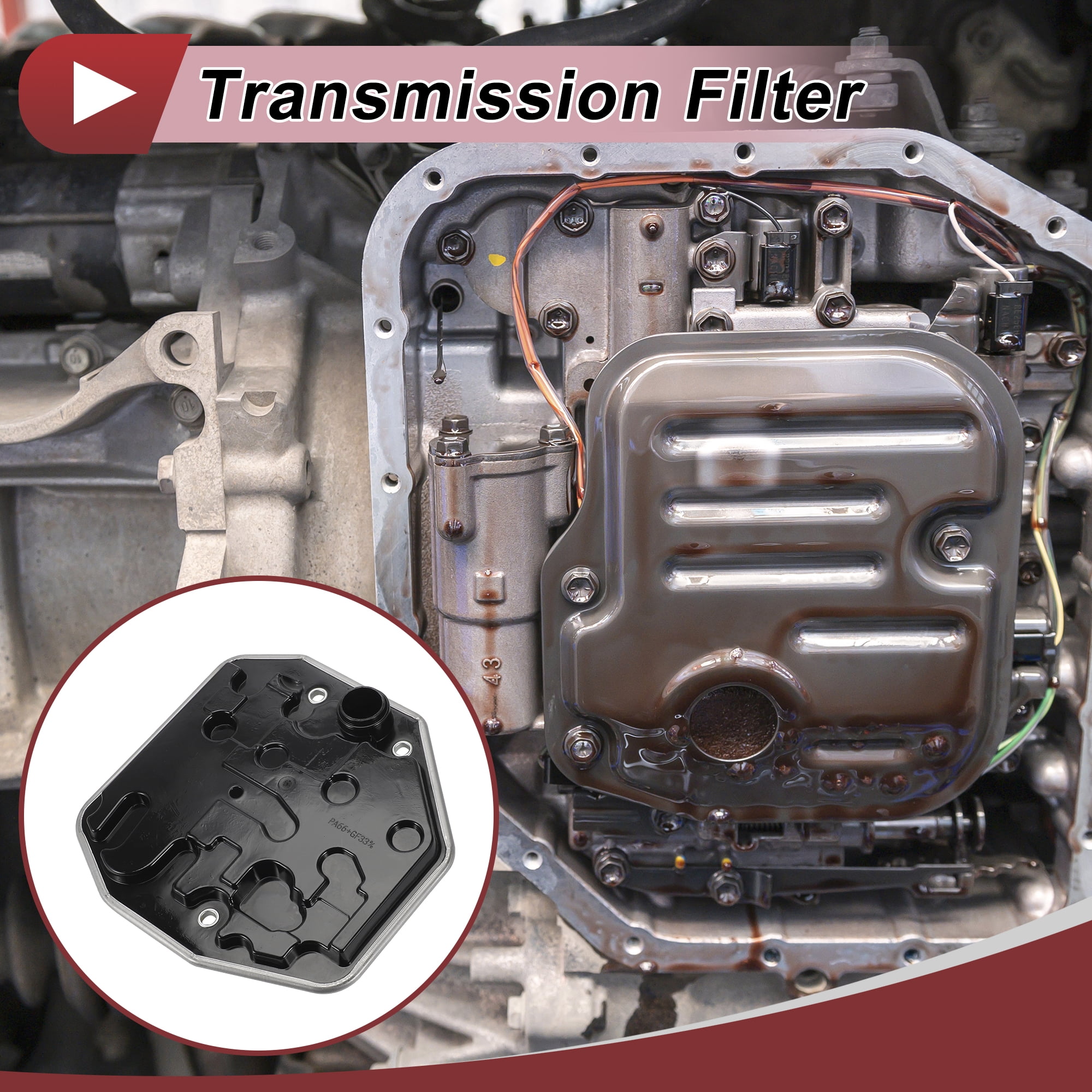 Unique Bargains 1Pcs Transmission Filter for Toyota RAV4 2013-2016 Engine Automatic Transmission Oil Filter No.353300W030 Silver Tone Plastic, Metal, Filter paper