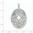 thumbnail image 3 of 925 Sterling Silver Oval Locket Pendant Charm, 3 of 7