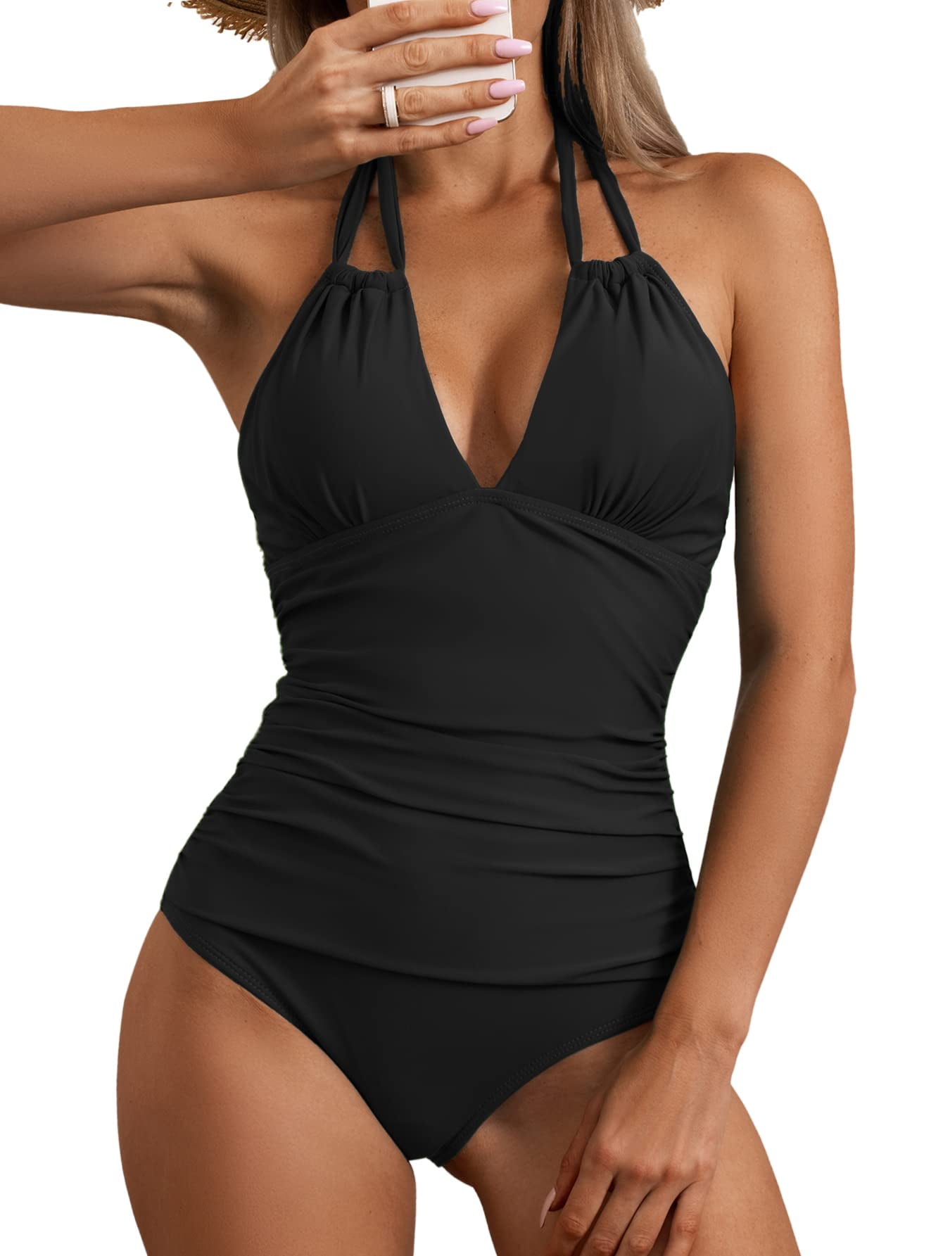 B2prity Women's Slimming One Piece Swimsuits Tummy Control Bathing Suit