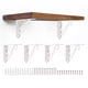 thumbnail image 1 of Uxcell 6 Pcs Soportes Decorativos para Estantes, Soportes para Estantes Flotantes de 5" x 3" para Estanterías de Pared, Blanco, 1 of 7